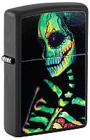 Зажигалка ZIPPO Skeleton Design с покрытием Black Light